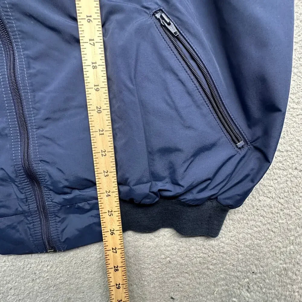 Vintage LL Bean Three Season Jacket Mens XXL Navy Lined Bomber Full Zip